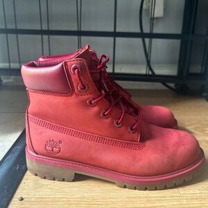 Timberland Red Leather Boots